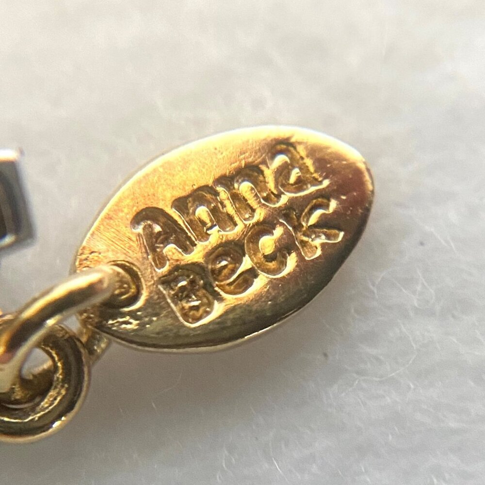 Anna Beck 18K Gold Plated Sterling Silver 925 Long Disc Station Necklace 36" - Picture 11 of 16